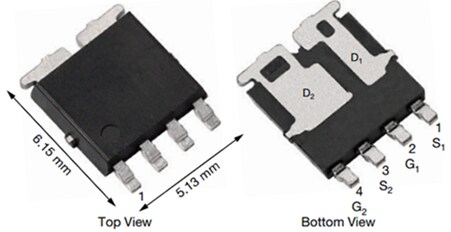 Vishay SQJ2x Dual N-Channel Auto MOSFETs